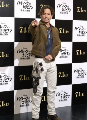 ジョニー・デップ『パイレーツ・オブ・カリビアン／最後の海賊』取材会にて