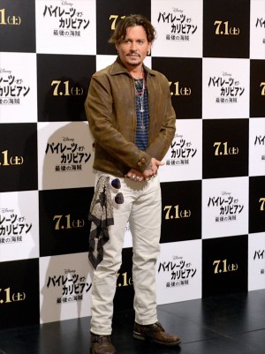 ジョニー・デップ『パイレーツ・オブ・カリビアン／最後の海賊』取材会にて