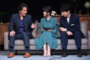 役所広司、有村架純、坂口健太郎、『レイトン ミステリージャーニー カトリーエイルと大富豪の陰謀』の完成披露会に登壇