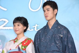 芳根京子＆寛一郎、『心が叫びたがってるんだ。』完成記念プレミアイベントに浴衣で出席