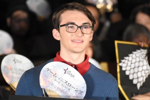 『ゲーム・オブ・スローンズ』ジャパンプレミアに出席した、ブラン・スターク役アイザック・ヘンプステッド・ライト