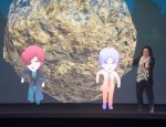 『3ねんDぐみガラスの仮面～とびだせ！私たちのVR（ヴィクトリーロード）～』マスコミ試写会の様子