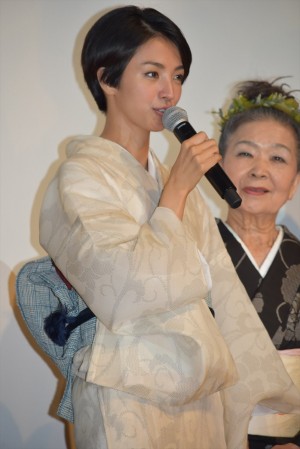 満島ひかり、『海辺の生と死』初日舞台挨拶にて