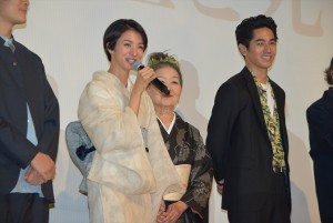 『海辺の生と死』初日舞台挨拶にて