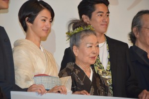 『海辺の生と死』初日舞台挨拶にて