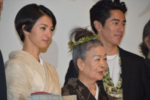 『海辺の生と死』初日舞台挨拶にて