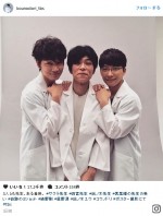 『コウノドリ』綾野剛＆星野源、原作者・鈴ノ木ユウと“白衣”で3ショット