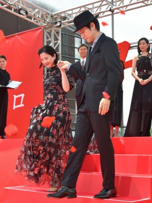 映画『ユリゴコロ』完成披露試写会＆レッドカーペットイベントに出席した吉高由里子と松山ケンイチ