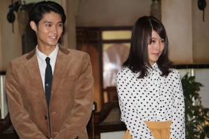 磯村勇斗、有村架純、NHK連続テレビ小説『ひよっこ』クランクアップ取材会にて