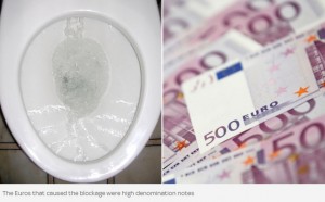 スイスの銀行でトイレが詰まる… 原因は現金10万ユーロ