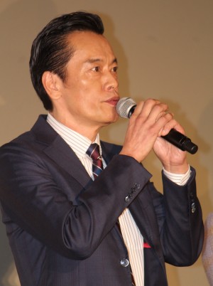 映画『ミックス。』初日舞台挨拶に出席した遠藤憲一