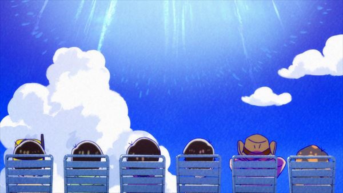 『おそ松さん』第5話、場面写真解禁！ 海パン姿の6つ子たちの“夏”は…？