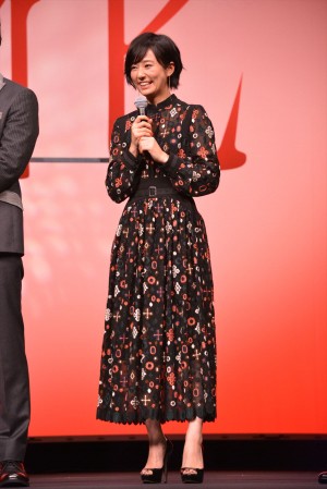 木村文乃、映画『火花』完成披露試写会に登壇