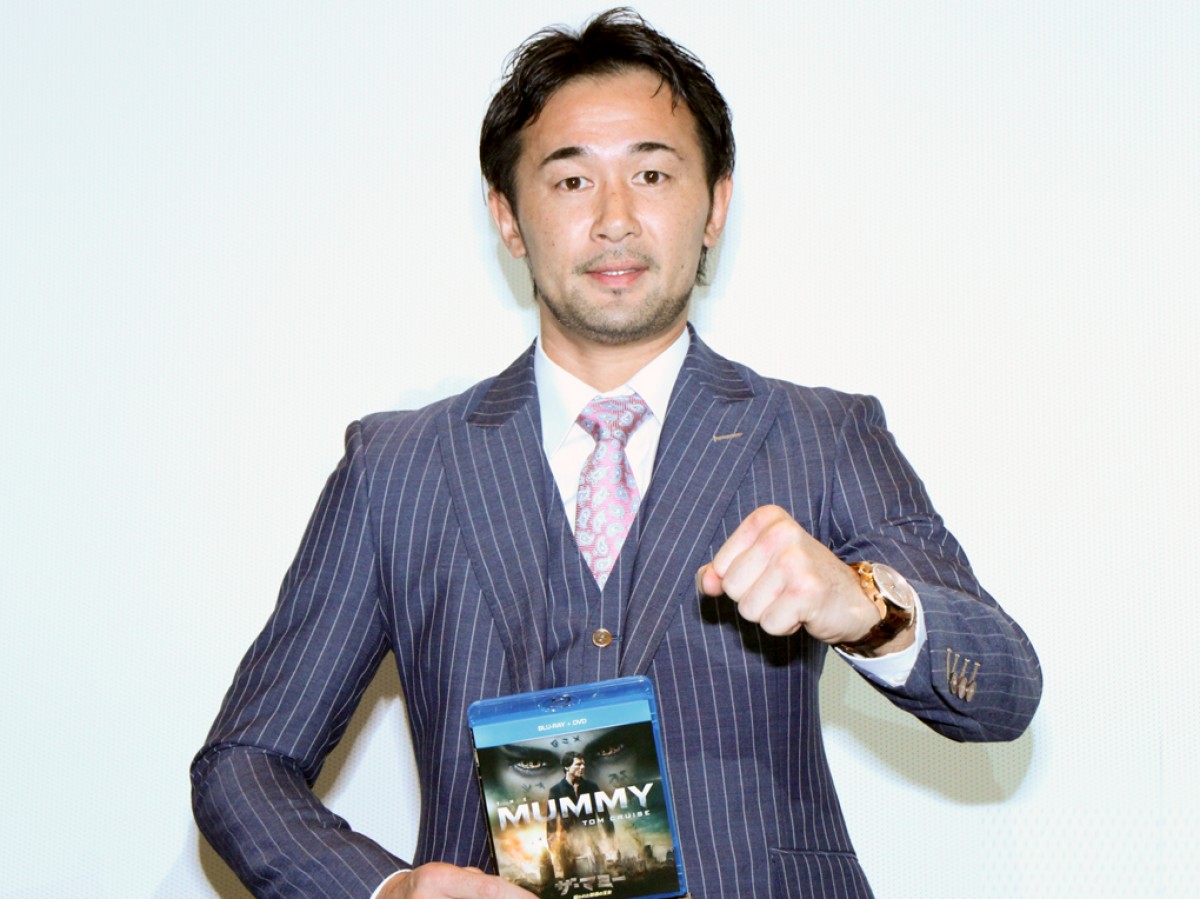 プロボクサー・山中慎介選手、『ザ・マミー/呪われた砂漠の王女』BD&DVDリリース記念イベントに登場