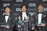 草なぎ剛、稲垣吾郎、香取慎吾、『GQ MEN OF THE YEAR 2017』授賞式・記者発表会に登壇