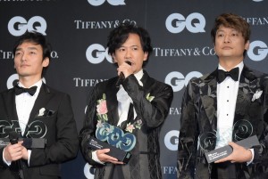 草なぎ剛、稲垣吾郎、香取慎吾、『GQ MEN OF THE YEAR 2017』授賞式・記者発表会に登壇