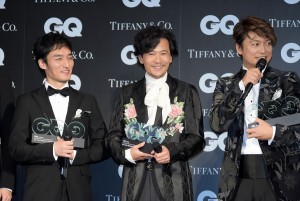 草なぎ剛、稲垣吾郎、香取慎吾、『GQ MEN OF THE YEAR 2017』授賞式・記者発表会に登壇