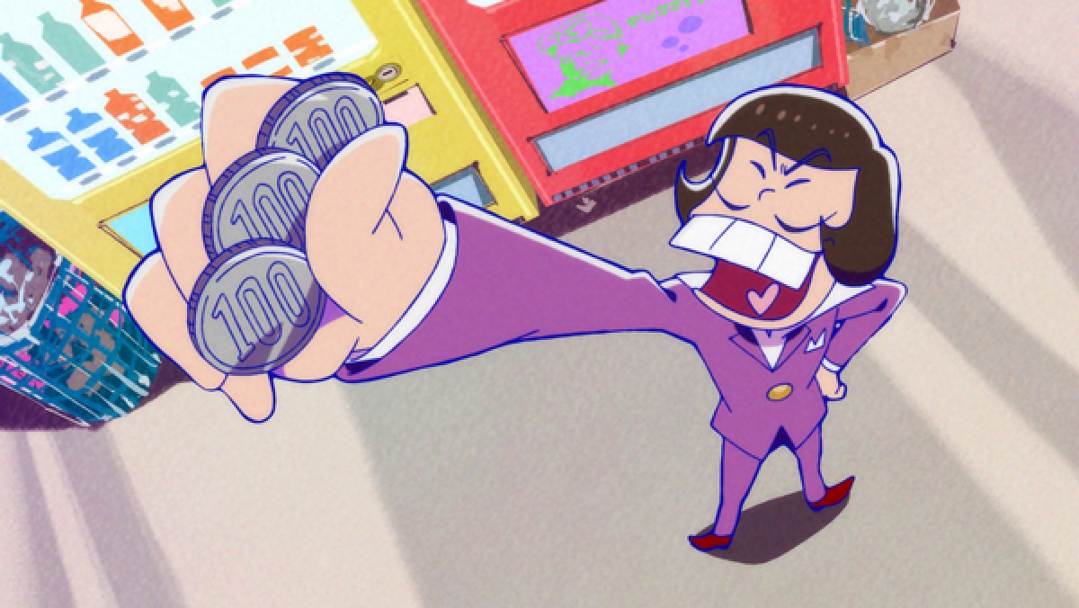 何か納得できない一松!? 『おそ松さん』第9話場面写真の中でひとり不穏な表情