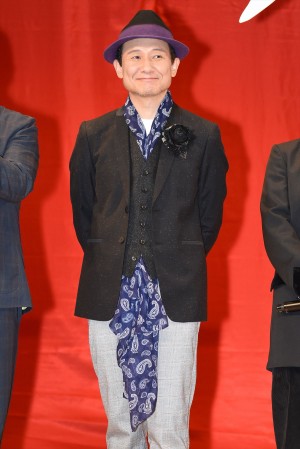 『嘘八百』完成披露試写会に登壇した木下ほうか
