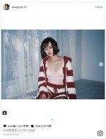 玉城ティナ、胸元チラリ“ふわもこスタイル”披露　セクシー＆ガーリーにファン悶絶