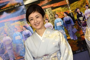 高岡早紀、プレミアムドラマ『平成細雪』試写会に登場
