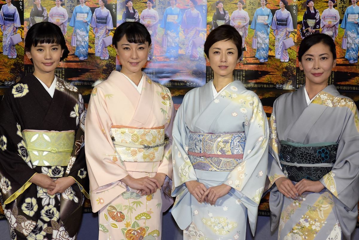 中村ゆり、伊藤歩、高岡早紀、中山美穂、プレミアムドラマ『平成細雪』試写会に登場