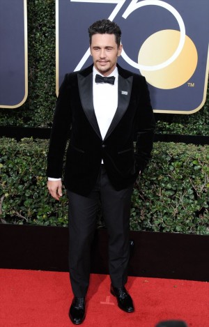 ジェームズ・フランコ、「第75回ゴールデン・グローブ賞」レッドカーペットに登場