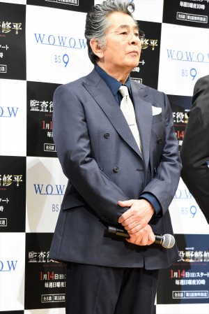 古谷一行、『連続ドラマW監査役 野崎修平』完成披露試写会に登壇