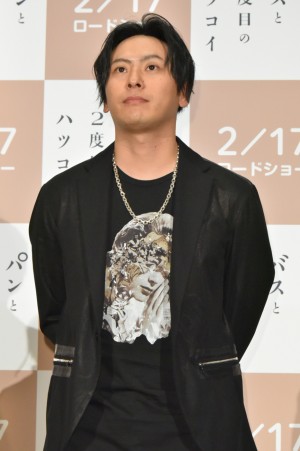『パンとバスと2度目のハツコイ』の完成披露舞台挨拶に出席した山下健二郎／2月17日（土）よりイオンシネマにて全国公開