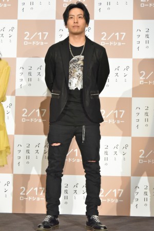 『パンとバスと2度目のハツコイ』の完成披露舞台挨拶に出席した山下健二郎／2月17日（土）よりイオンシネマにて全国公開