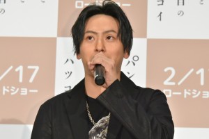 『パンとバスと2度目のハツコイ』の完成披露舞台挨拶に出席した山下健二郎／2月17日（土）よりイオンシネマにて全国公開