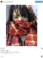 道重さゆみ、雪舞う中での姿が「芸術品的な美しさ」と話題に