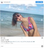 藤田ニコル、ビキニ＆人魚姫姿でサイパンのビーチを満喫　※「藤田ニコル」インスタグラム