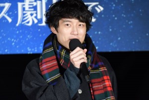 坂口健太郎、映画『今夜、ロマンス劇場で』東京スカイツリー バレンタイン点灯式に登場