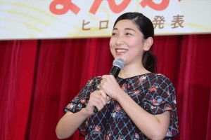 安藤サクラ、NHK連続テレビ小説『まんぷく』ヒロイン発表会見に登場