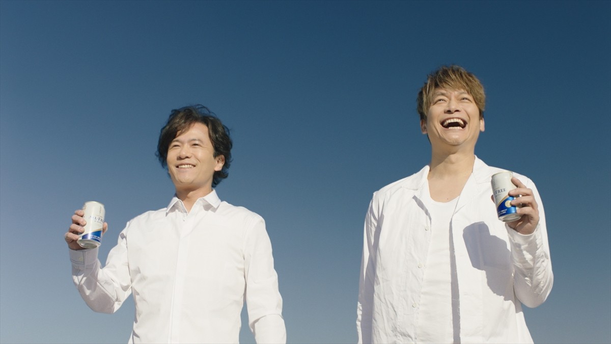 稲垣吾郎&香取慎吾、サントリー新「オールフリー」TV‐CMに出演