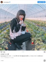 きゃりーぱみゅぱみゅ×イチゴのショットが「可愛すぎィ！」　※「きゃりーぱみゅぱみゅ」インスタグラム