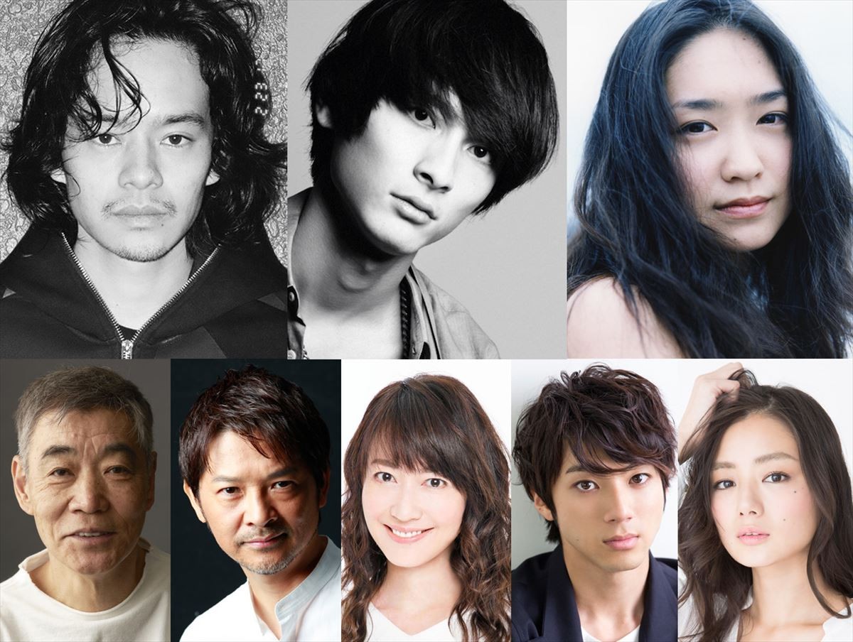 映画『万引き家族』に出演する、(上段左から)池松壮亮、高良健吾、池脇千鶴、(下段左から)柄本明、緒形直人、森口瑤子、山田裕貴、片山萌美