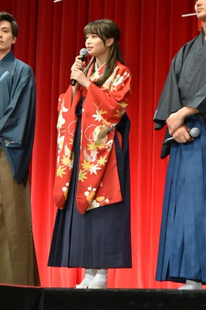 広瀬すず、『ちはやふる‐結び‐』完成披露試写会舞台挨拶に登壇