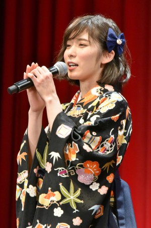 松岡茉優、『ちはやふる‐結び‐』完成披露試写会舞台挨拶に登壇
