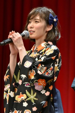 松岡茉優、『ちはやふる‐結び‐』完成披露試写会舞台挨拶に登壇