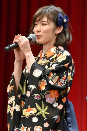松岡茉優、『ちはやふる‐結び‐』完成披露試写会舞台挨拶に登壇