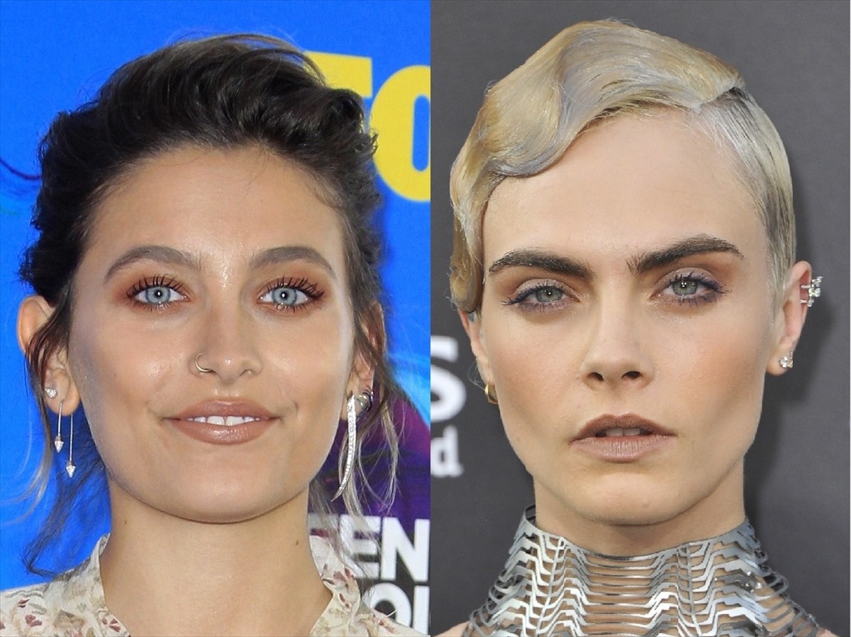 熱愛が噂されるパリス・ジャクソン(左)とカーラ・デルヴィーニュ