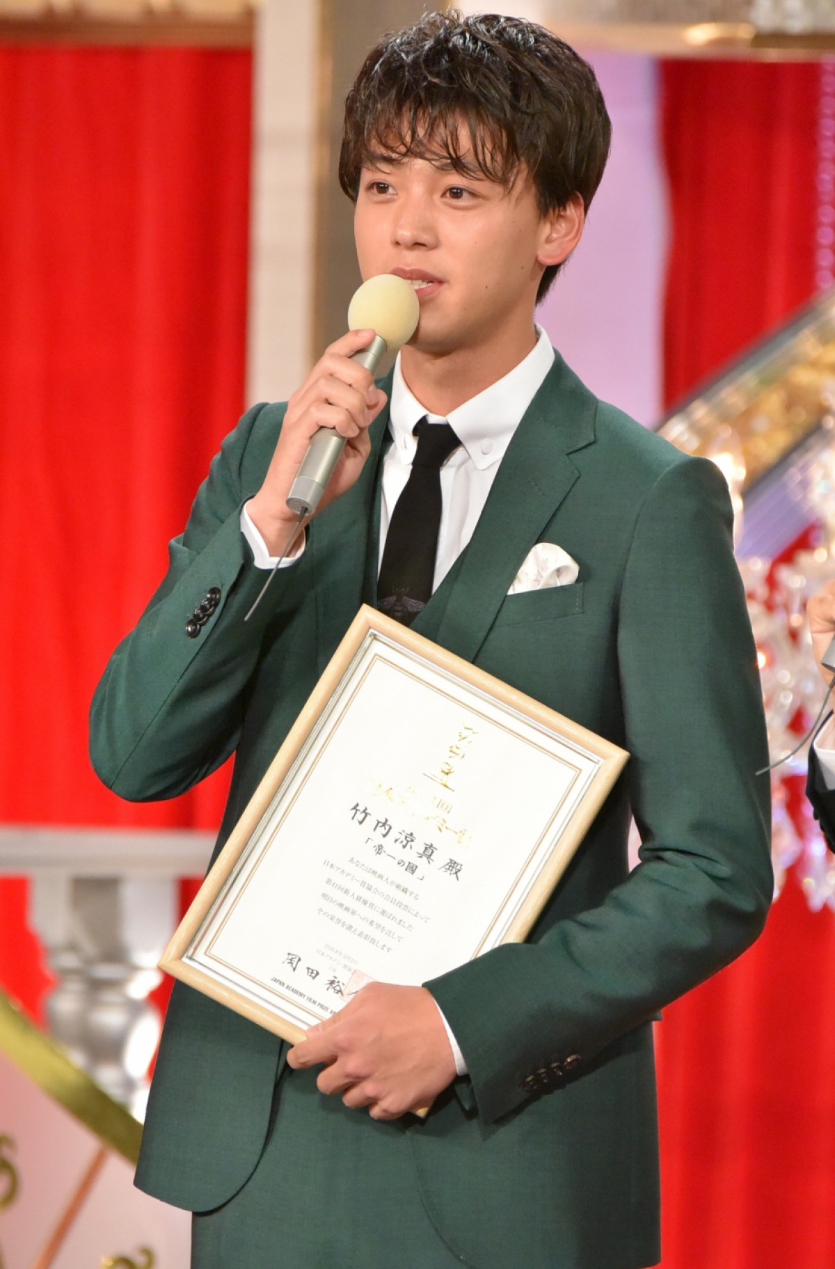 ＜日本アカデミー賞＞新人俳優賞受賞の竹内涼真「この光景は気持ちいい」と受賞の喜び