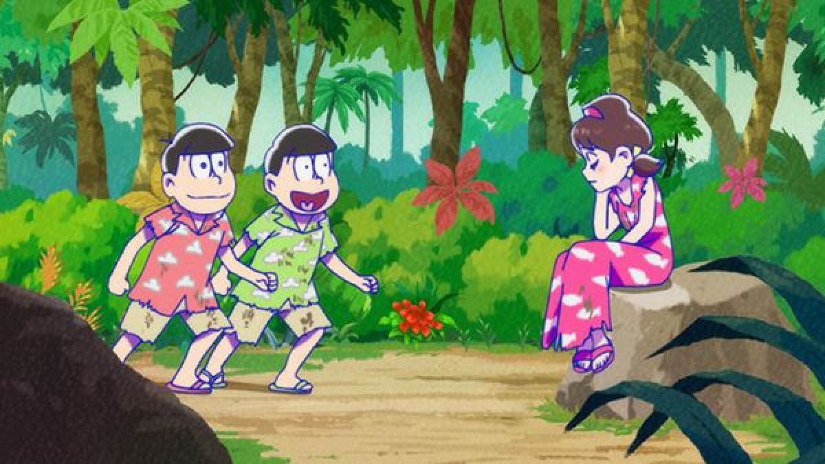 TVアニメ『おそ松さん』第22話場面写真解禁　お酒片手に機内を満喫する6つ子たち