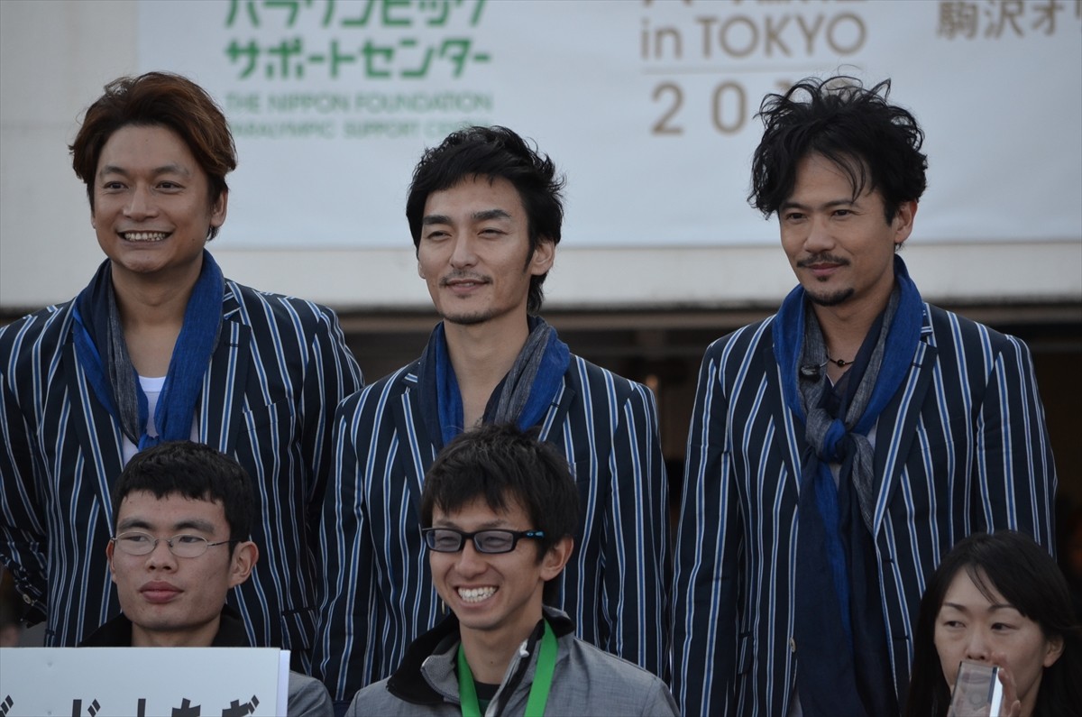 稲垣吾郎、草なぎ剛、香取慎吾、パラスポーツ応援チャリティー曲を『パラ駅伝』で熱唱