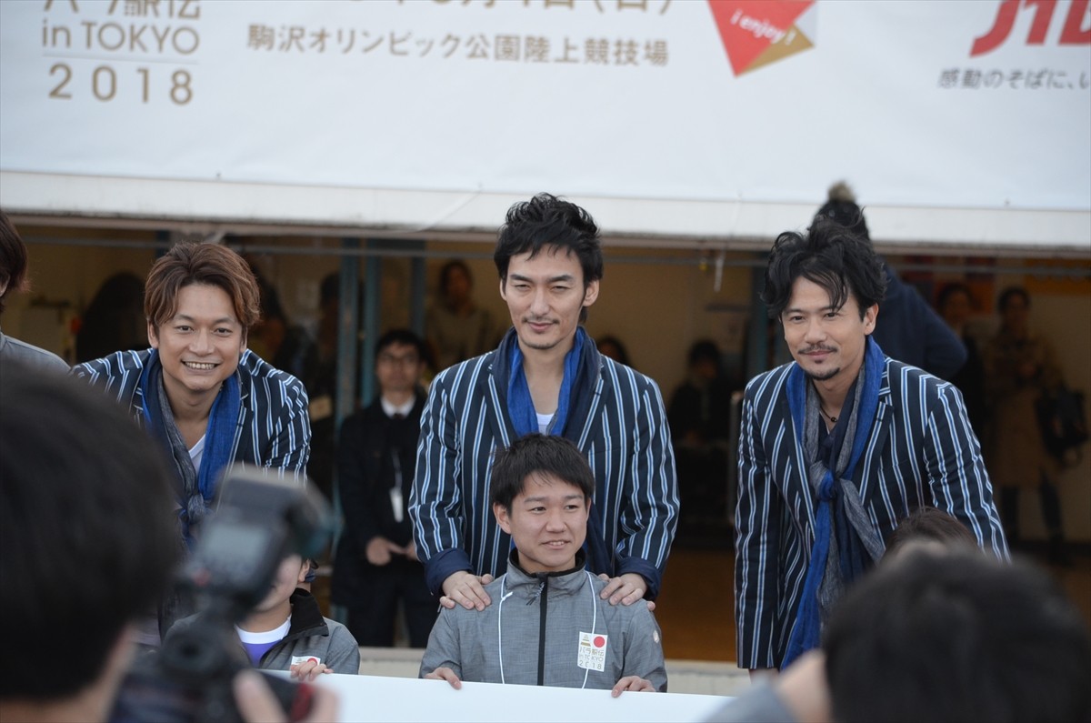 稲垣吾郎、草なぎ剛、香取慎吾、パラスポーツ応援チャリティー曲を『パラ駅伝』で熱唱
