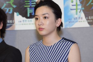 NHK連続テレビ小説『半分、青い。』第1週完成試写会に登場した永野芽郁
