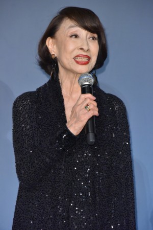 『娼年』完成披露舞台挨拶に登壇した江波杏子