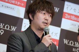 『連続ドラマW イノセント・デイズ』完成披露試写会＆舞台挨拶に登壇した新井浩文